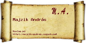 Majzik András névjegykártya
